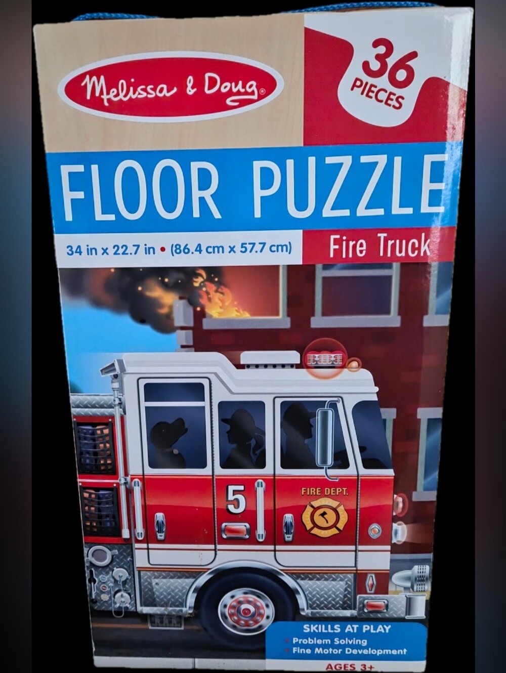 Melissa & Doug Fire Truck Floor Puzzle 36 Pieces Daycare Learning Toy 3+